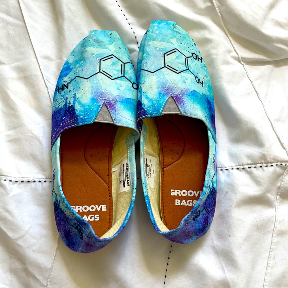 NWOT. Tie-dye Chemistry Slip-ons